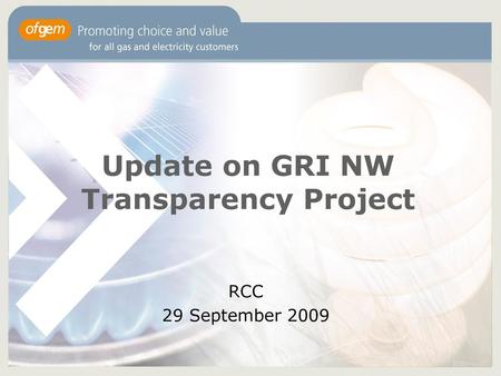 Update on GRI NW Transparency Project