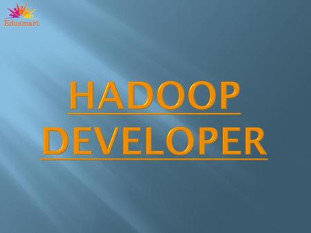Hadoop Developer.