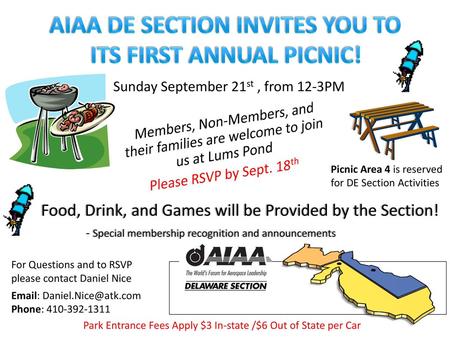 AIAA DE Section Invites you to its First Annual Picnic!