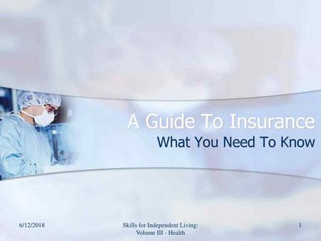 Skills for Independent Living: Volume III - Health