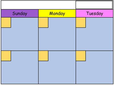 Sunday Monday Tuesday MED Monthly calendar template