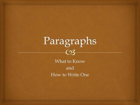 What to Know and How to Write One