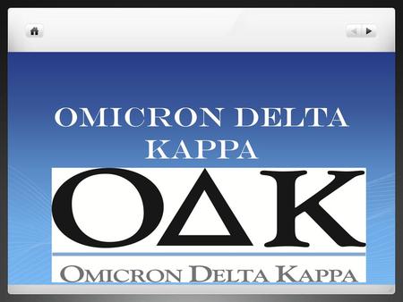 Omicron Delta Kappa.