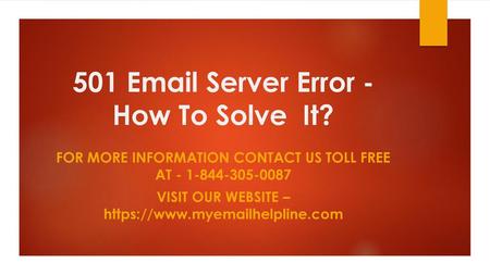 501  Server Error - How To Solve It?