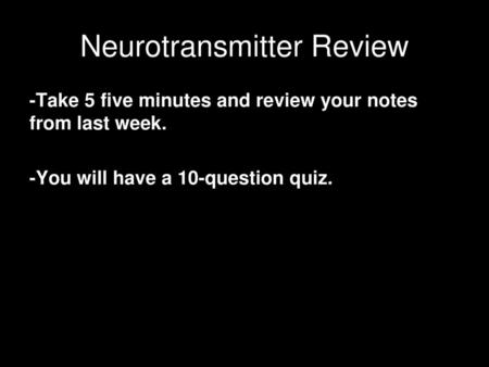 Neurotransmitter Review