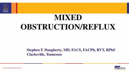 MIXED OBSTRUCTION/REFLUX