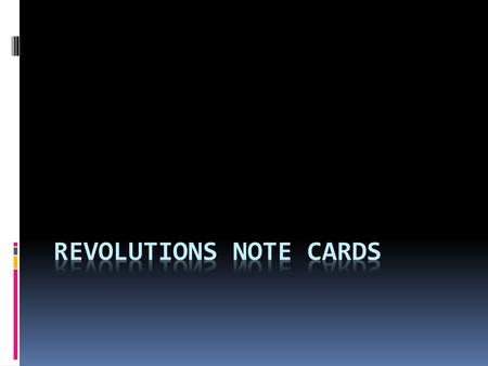 Revolutions Note Cards