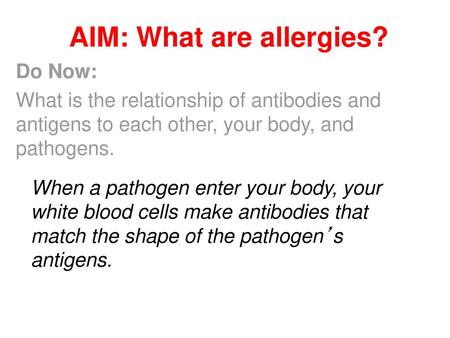 AIM: What are allergies?