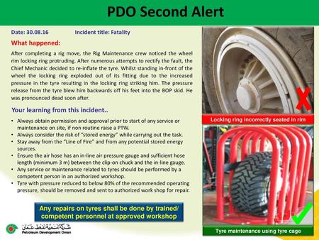PDO Second Alert What happened: