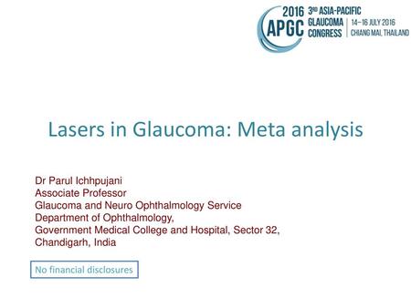 Lasers in Glaucoma: Meta analysis