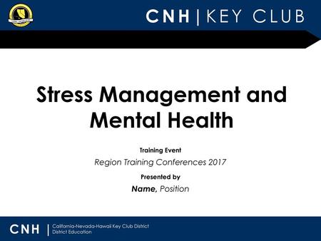 Stress Management and Mental Health