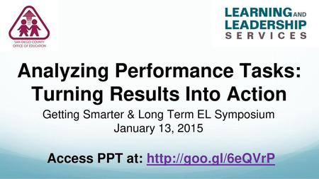 Analyzing Performance Tasks: Turning Results Into Action