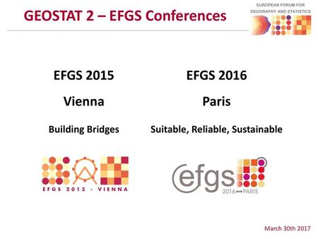 GEOSTAT 2 – EFGS Conferences
