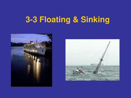 3-3 Floating & Sinking.