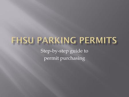 Step-by-step guide to permit purchasing