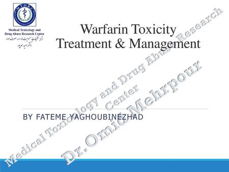 Warfarin Toxicity Treatment & Management