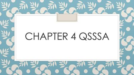 Chapter 4 QSSSA.
