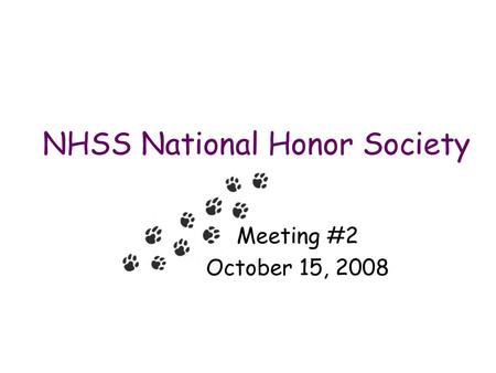 NHSS National Honor Society