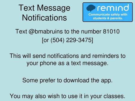 Text Message Notifications