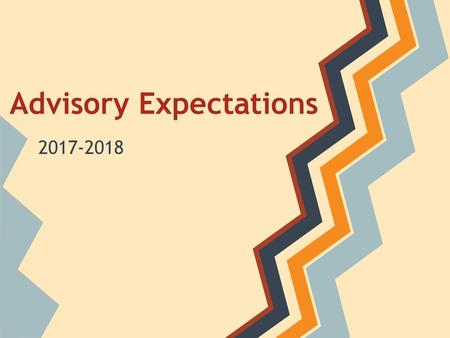 Advisory Expectations