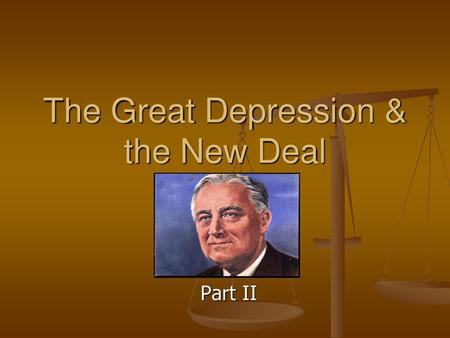 The Great Depression & the New Deal