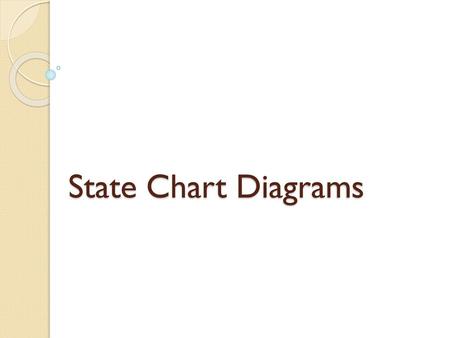 State Chart Diagrams.