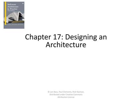 Chapter 17: Designing an Architecture