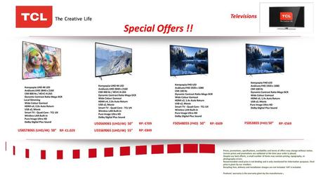 Special Offers !! Televisions U50S6906S (UHD/4K) 50”
