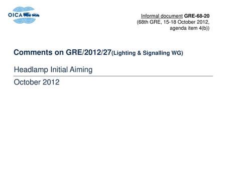 Comments on GRE/2012/27(Lighting & Signalling WG)