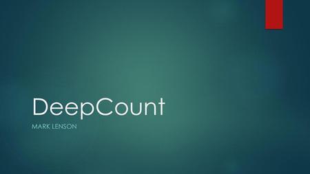 DeepCount Mark Lenson.