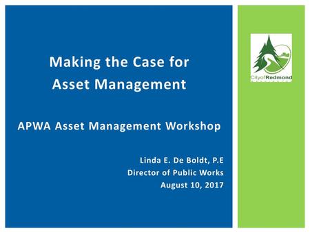 APWA Asset Management Workshop