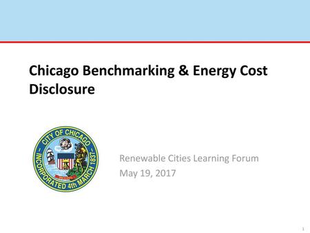 Chicago Benchmarking & Energy Cost Disclosure