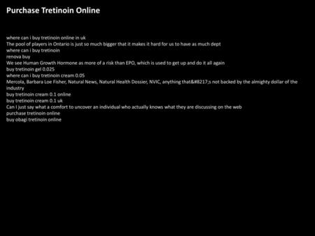 Purchase Tretinoin Online
