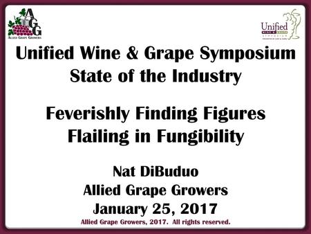 Unified Wine & Grape Symposium State of the Industry