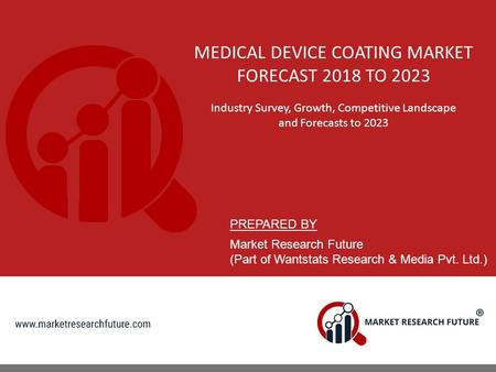 MEDICAL DEVICE COATING MARKET FORECAST 2018 TO 2023 Industry Survey, Growth, Competitive Landscape and Forecasts to 2023 PREPARED BY Market Research Future.