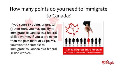How many points do you need to Immigrate to Canada?
