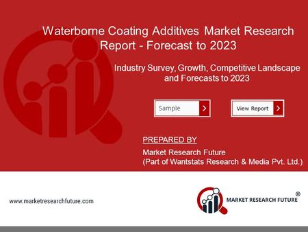 Waterborne Coating Additives Market Research Report - Forecast to 2023 Industry Survey, Growth, Competitive Landscape and Forecasts to 2023 PREPARED BY.