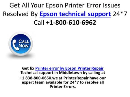Get All Your Epson Printer Error Issues Resolved By Epson technical support 24*7 Call Epson technical support Get fix Printer error by Epson.