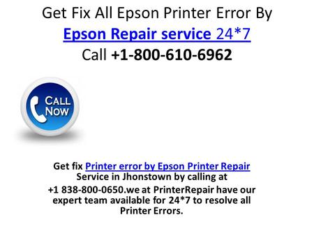 Get Fix All Epson Printer Error By Epson Repair service 24*7 Call Epson Repair service 24*7 Get fix Printer error by Epson Printer Repair.