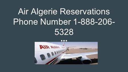 Air Algerie Reservations Phone Number