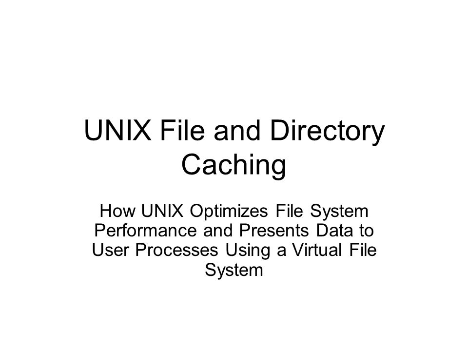 unix file system performance