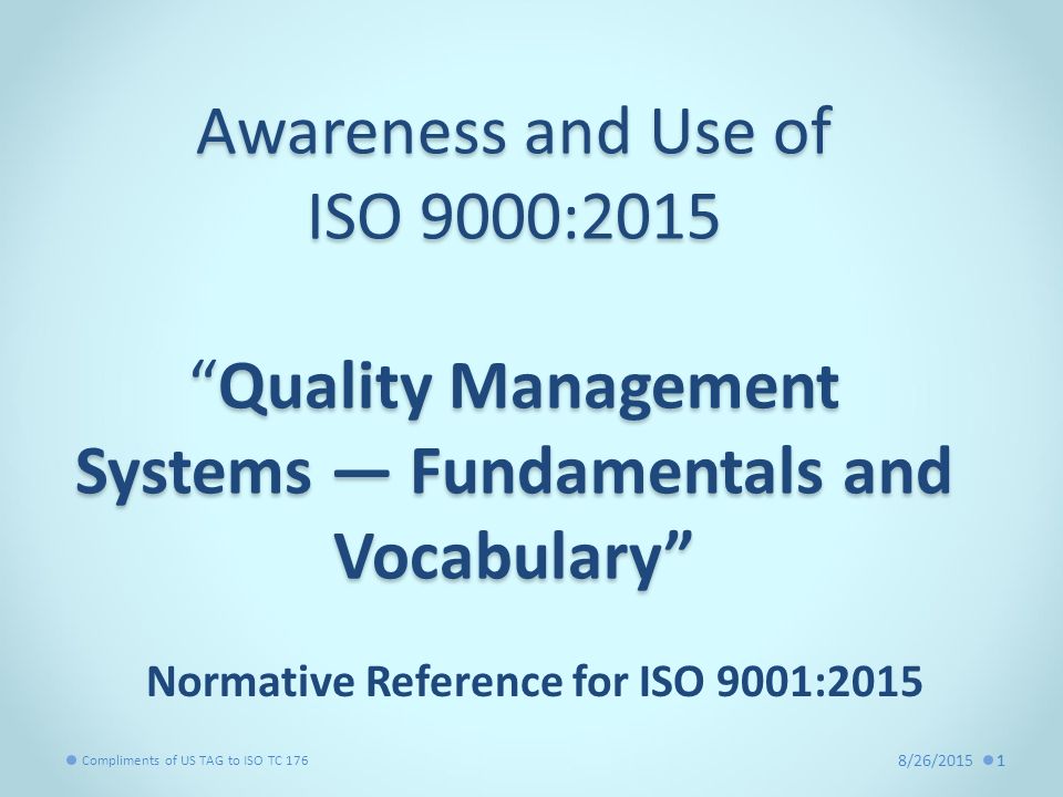 Normative Reference for ISO 9001: ppt video online download