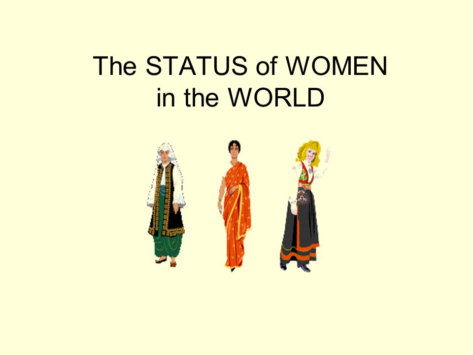 status of women in the world