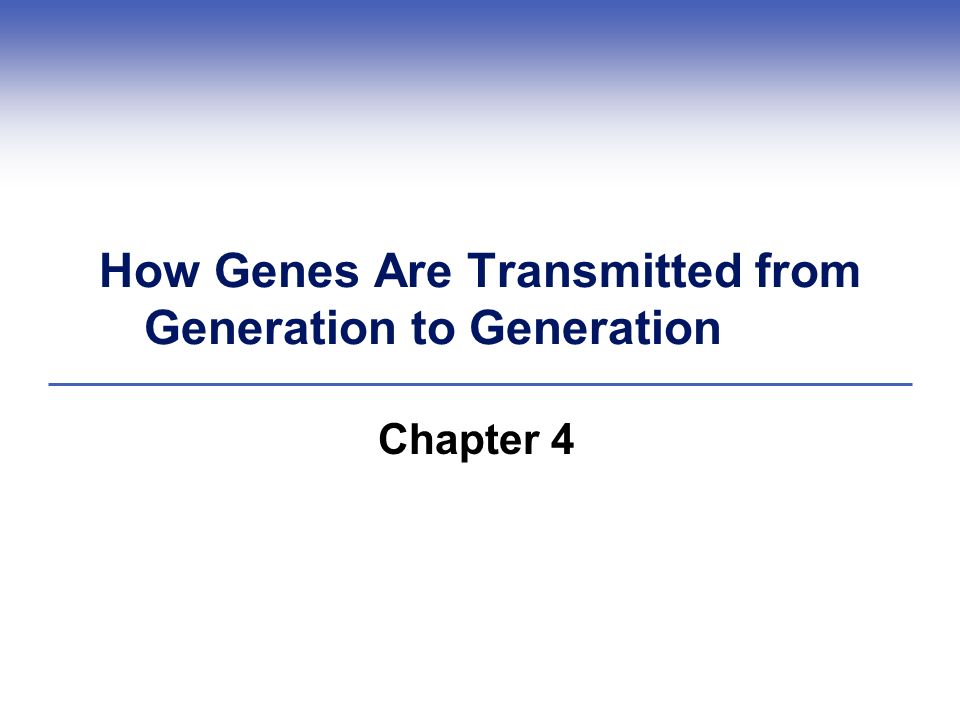 How Genes Are Transmitted from Generation to Generation Chapter ppt download