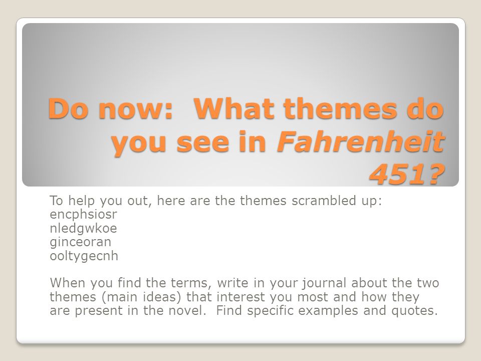 themes of fahrenheit 451 and examples