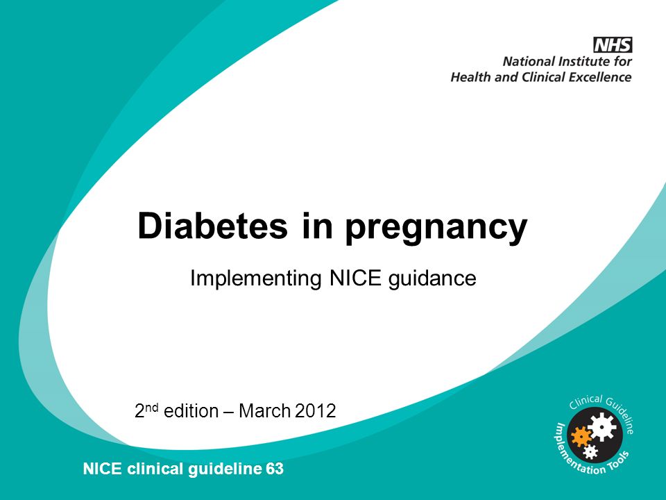 nice guidelines diabetes in pregnancy