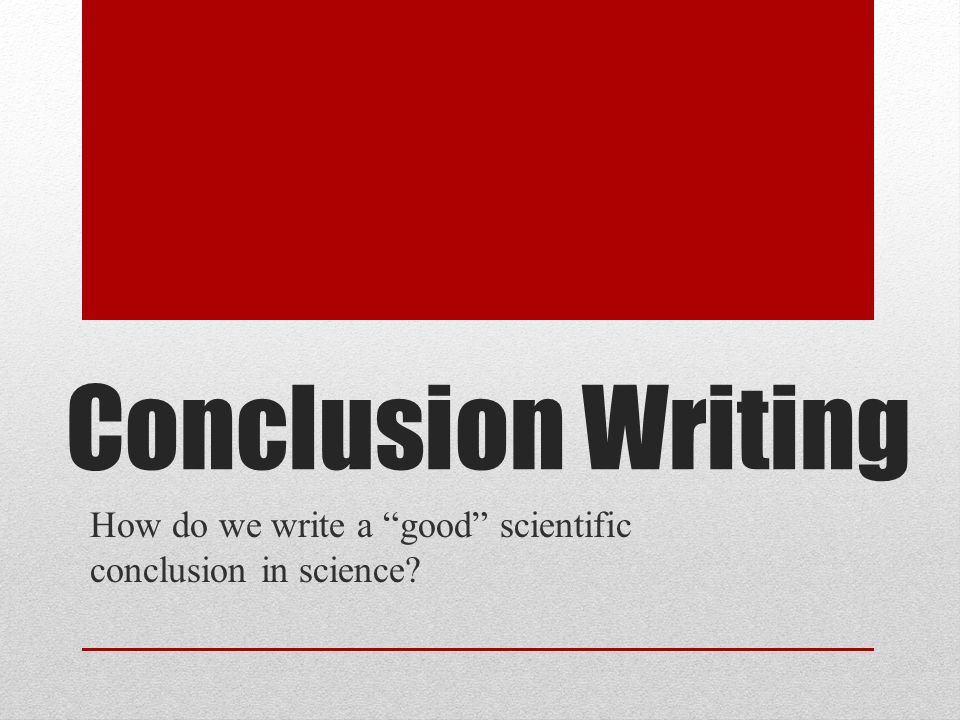 scientific conclusion