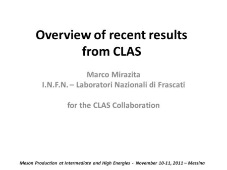 Overview of recent results from CLAS