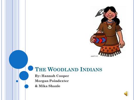 T HE W OODLAND I NDIANS By: Hannah Cooper Morgan Poindexter & Mika Shanle.
