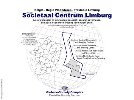 België - Regio Vlaanderen - Provincie Limburg Societaal Centrum Limburg Global e-Society Complex Evolutive Society System © Globplex.com and Partners.